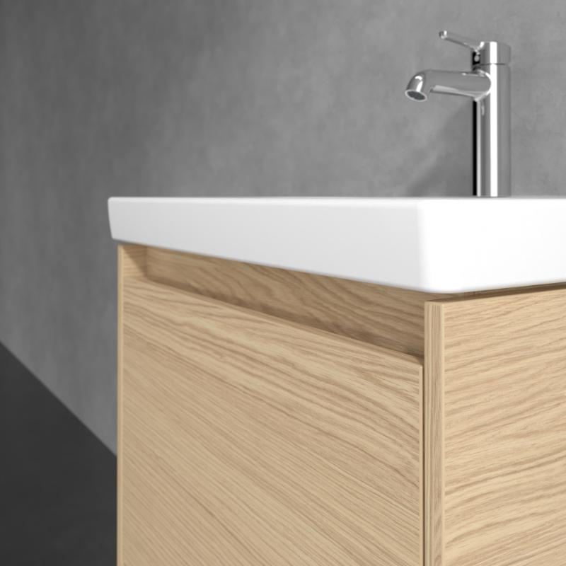 Mobilier suspendat pentru lavoar Villeroy & Boch Skyla 60 cm, 1 sertar Soft Close, nordic oak